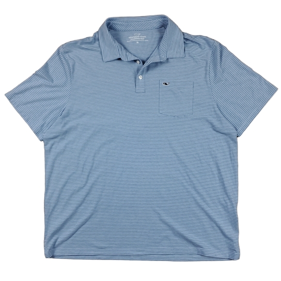 Vineyard Vines Other - Vineyard Vines Edgartown Polo Shirt Mens XL Preppy Striped Pocket Pima Stretch
